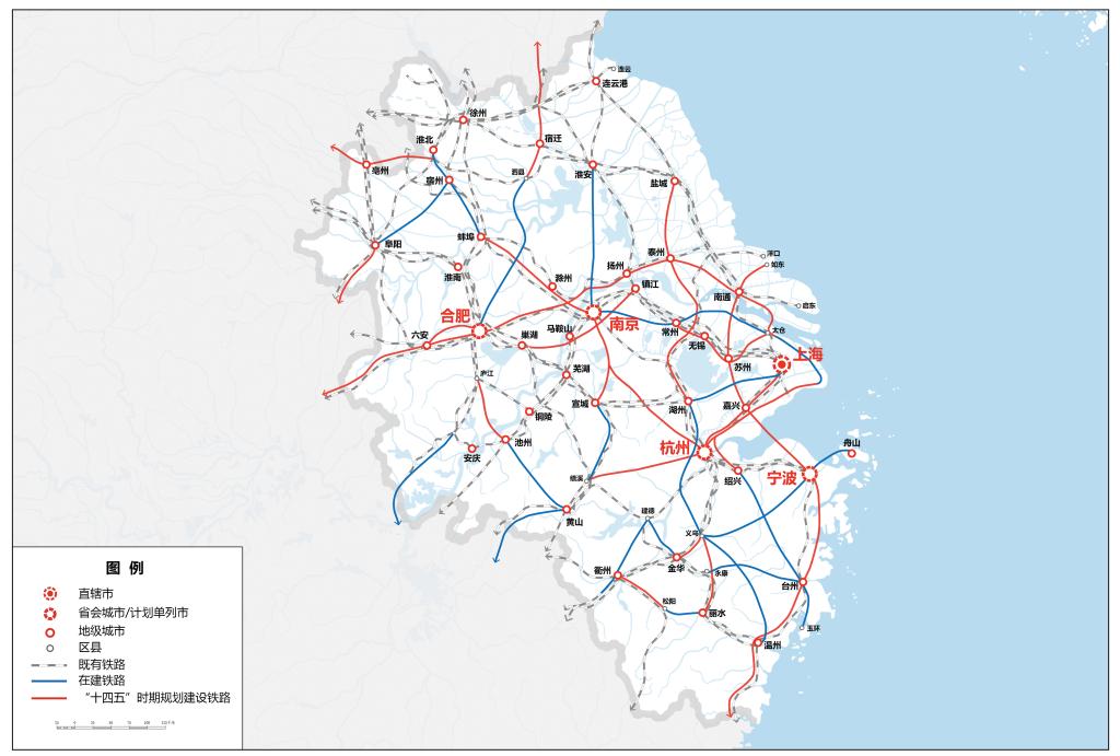 6长三角地区轨道交通规划图